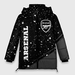 Куртка зимняя женская Arsenal sport на темном фоне вертикально, цвет: 3D-черный