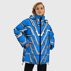 Куртка зимняя женская Техно броня синяя, цвет: 3D-светло-серый — фото 2
