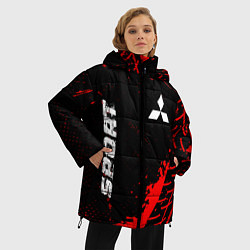 Куртка зимняя женская Mitsubishi red sport tires, цвет: 3D-черный — фото 2