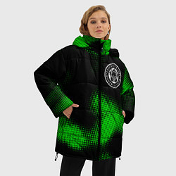 Куртка зимняя женская Leicester City sport halftone, цвет: 3D-черный — фото 2