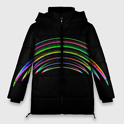 Куртка зимняя женская Радужные линии, цвет: 3D-светло-серый