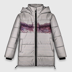 Куртка зимняя женская Рисунок глаз, цвет: 3D-светло-серый