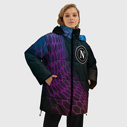 Куртка зимняя женская Napoli футбольная сетка, цвет: 3D-черный — фото 2