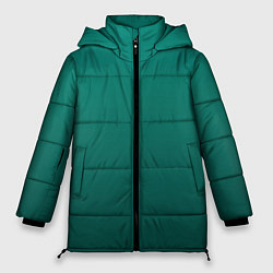 Куртка зимняя женская Градиент нефритовый зелёный, цвет: 3D-светло-серый
