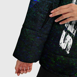 Куртка зимняя женская Daewoo sport glitch blue, цвет: 3D-черный — фото 2