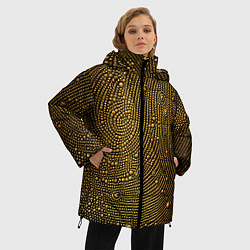 Куртка зимняя женская Золотые камушки, цвет: 3D-красный — фото 2