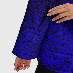 Куртка зимняя женская Градиент фиолетово-синий с кляксами, цвет: 3D-черный — фото 2