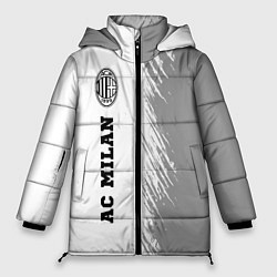 Куртка зимняя женская AC Milan sport на светлом фоне по-вертикали, цвет: 3D-черный