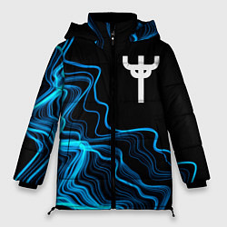 Куртка зимняя женская Judas Priest sound wave, цвет: 3D-черный