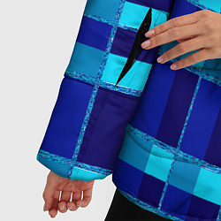 Куртка зимняя женская Полосный паттерн, цвет: 3D-светло-серый — фото 2
