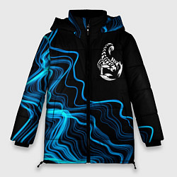 Куртка зимняя женская Scorpions sound wave, цвет: 3D-черный