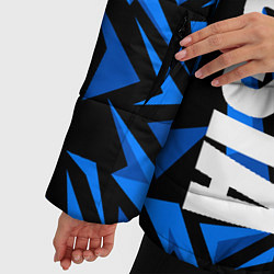 Куртка зимняя женская Россия - синяя абстракция, цвет: 3D-светло-серый — фото 2