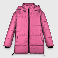 Куртка зимняя женская Яркий розовый однотонный в крапинку, цвет: 3D-черный