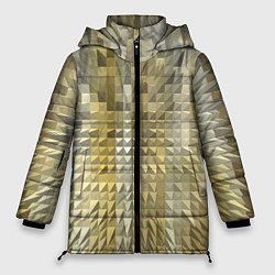 Куртка зимняя женская Объемные треугольники текстурированный рельеф, цвет: 3D-светло-серый