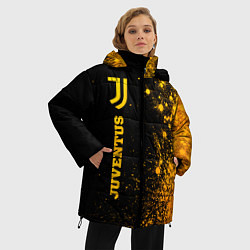 Куртка зимняя женская Juventus - gold gradient по-вертикали, цвет: 3D-черный — фото 2