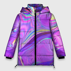 Куртка зимняя женская Неоновый розовый бензин, цвет: 3D-светло-серый