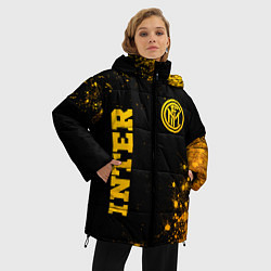 Куртка зимняя женская Inter - gold gradient вертикально, цвет: 3D-черный — фото 2