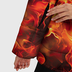 Куртка зимняя женская Огненный элементаль, цвет: 3D-светло-серый — фото 2