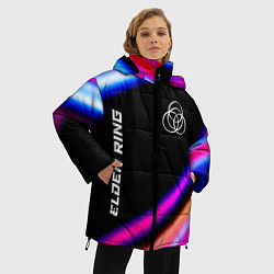 Куртка зимняя женская Elden Ring speed game lights, цвет: 3D-черный — фото 2