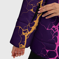 Куртка зимняя женская Молнии на пурпурном, цвет: 3D-светло-серый — фото 2