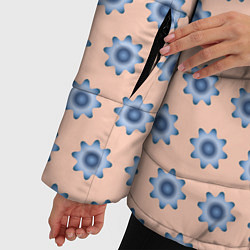 Куртка зимняя женская Бежевый паттерн шестеренки, цвет: 3D-светло-серый — фото 2