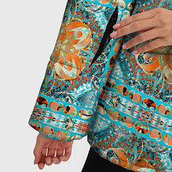 Куртка зимняя женская Орнамент пейсли, цвет: 3D-светло-серый — фото 2