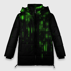 Куртка зимняя женская Геометрический эффект матрицы, цвет: 3D-светло-серый