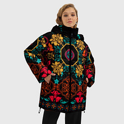 Куртка зимняя женская Цветной орнамент, цвет: 3D-красный — фото 2
