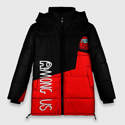 Куртка зимняя женская Амонг ас геометрия красный, цвет: 3D-черный
