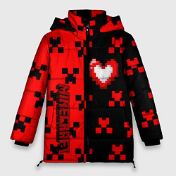 Куртка зимняя женская Minecraft games, цвет: 3D-красный