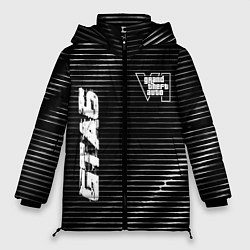 Куртка зимняя женская GTA6 metal game lines, цвет: 3D-черный