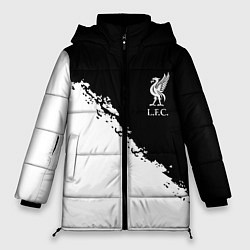 Куртка зимняя женская Liverpool fc белые краски, цвет: 3D-черный