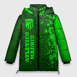 Куртка зимняя женская Atletico Madrid - green gradient по-вертикали, цвет: 3D-черный