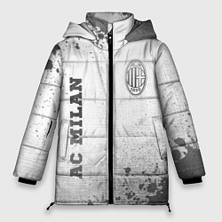 Куртка зимняя женская AC Milan - white gradient вертикально, цвет: 3D-черный