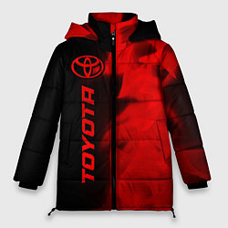 Куртка зимняя женская Toyota - red gradient по-вертикали, цвет: 3D-черный