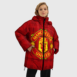Куртка зимняя женская Manchester United, цвет: 3D-черный — фото 2