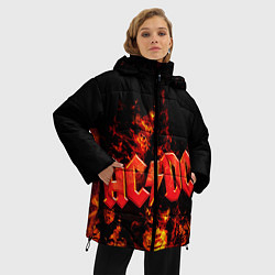 Куртка зимняя женская AC/DC Flame, цвет: 3D-черный — фото 2