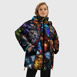 Куртка зимняя женская Dota 2: All Pick, цвет: 3D-светло-серый — фото 2