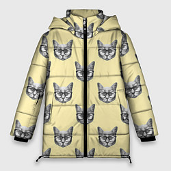Куртка зимняя женская Котик, цвет: 3D-красный