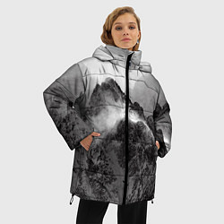 Куртка зимняя женская Горы, цвет: 3D-красный — фото 2