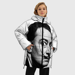 Куртка зимняя женская Сальвадор Дали, цвет: 3D-светло-серый — фото 2