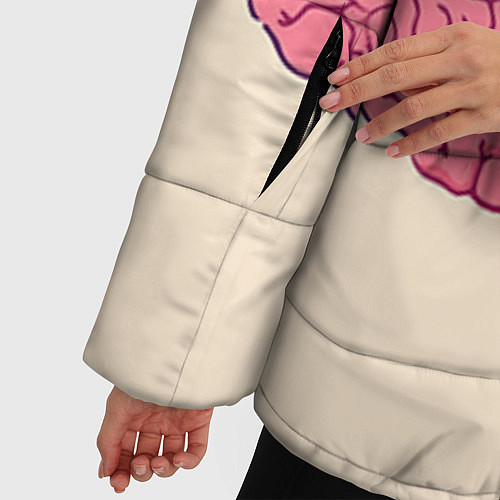 Женская зимняя куртка Drop Dead: Pink Brains / 3D-Черный – фото 5