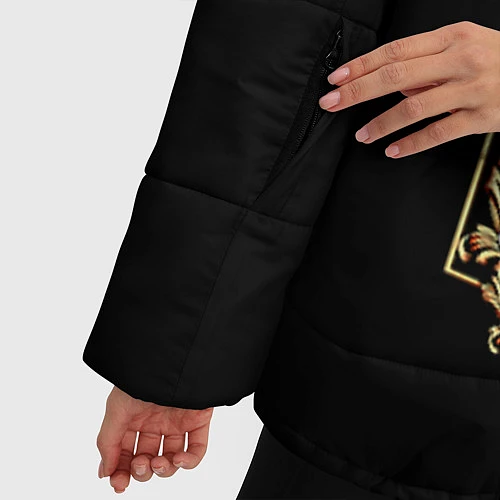 Женская зимняя куртка Телец / 3D-Черный – фото 5