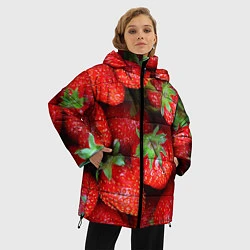 Куртка зимняя женская Клубничная, цвет: 3D-красный — фото 2