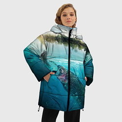 Куртка зимняя женская Рыбалка на спиннинг, цвет: 3D-черный — фото 2