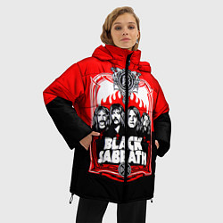 Куртка зимняя женская Black Sabbath: Red Sun, цвет: 3D-красный — фото 2