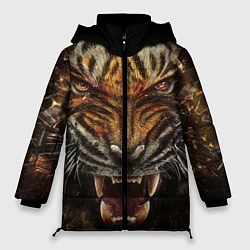 Женская зимняя куртка Разъяренный тигр