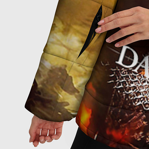 Женская зимняя куртка Dark Souls War / 3D-Черный – фото 5
