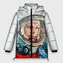 Куртка зимняя женская Гагарин в полете, цвет: 3D-черный