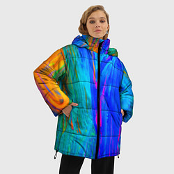 Куртка зимняя женская Разводы, цвет: 3D-черный — фото 2